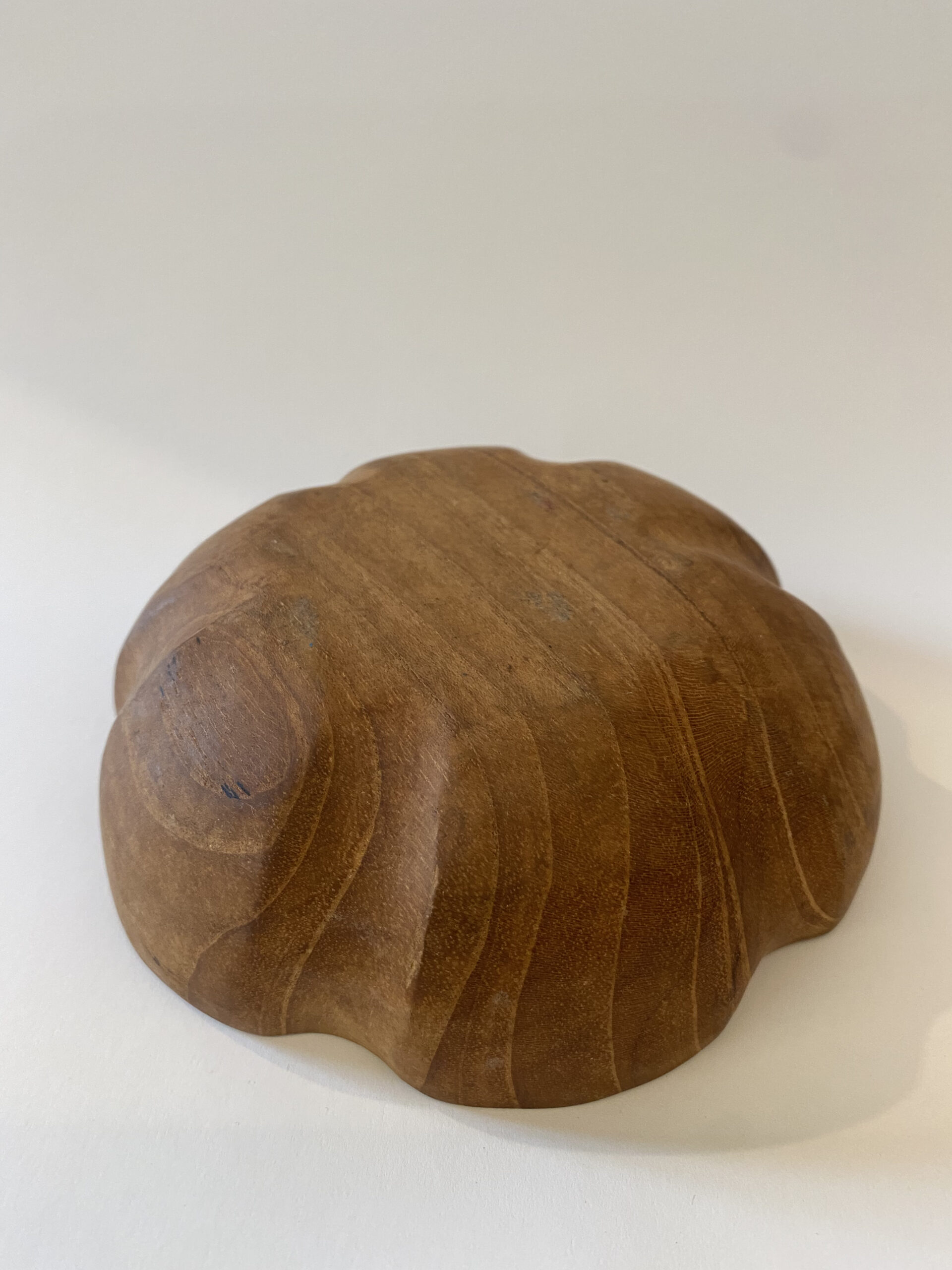 Holz Schale in Blütenform Teak Vintage #1 – Bild 2