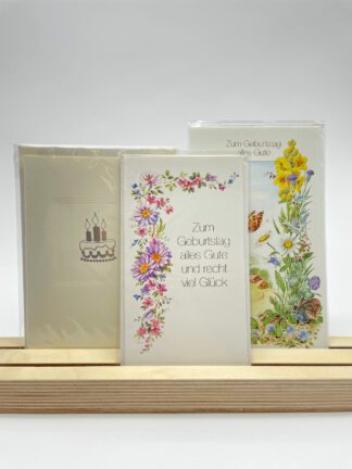 3er Set vintage Geburtstagskarten #79