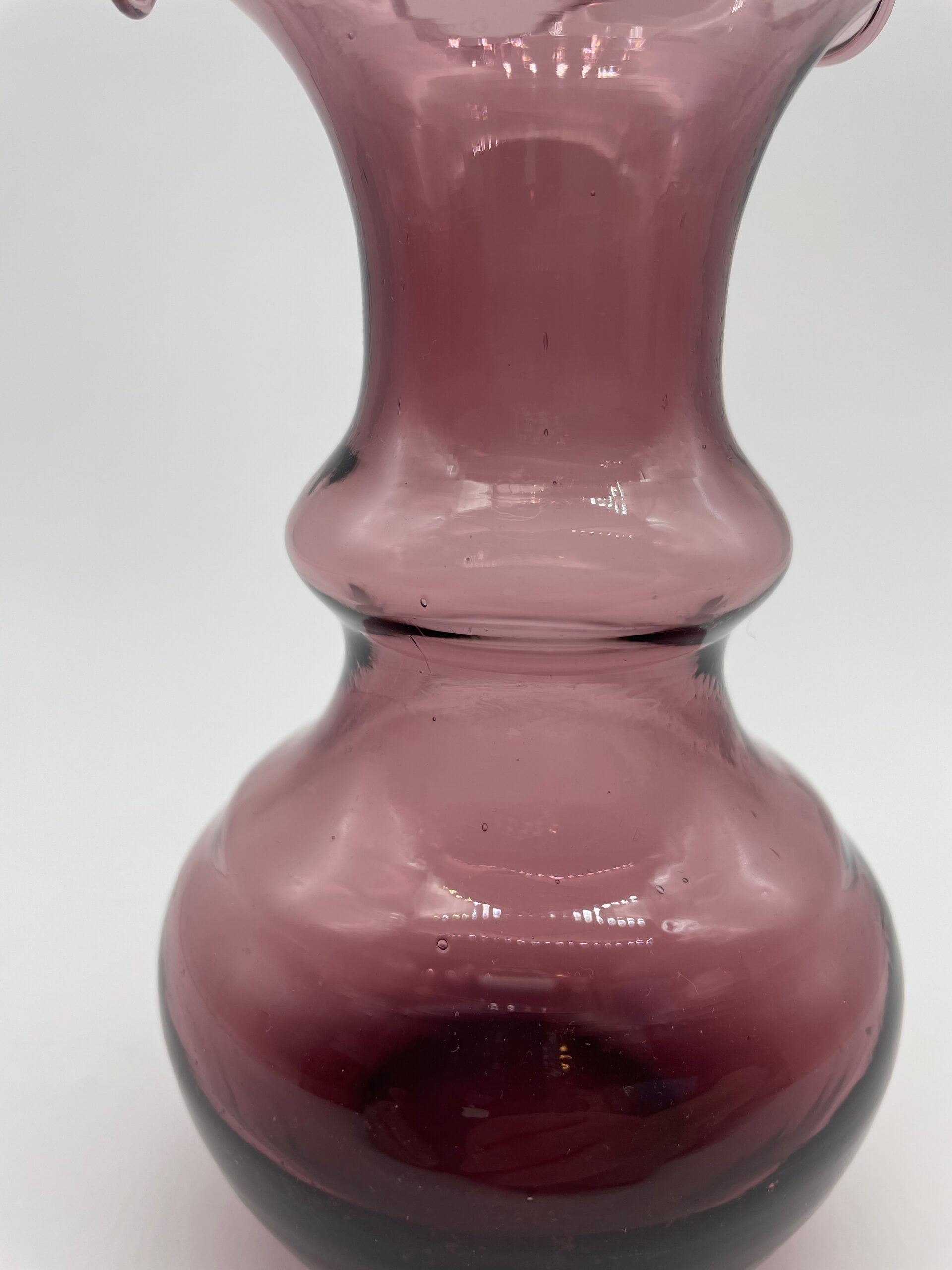 Glasvase Handarbeit zartes lila #99 – Bild 5