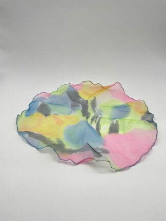 Rundes Tuch bunt transparent 80er Jahre #117