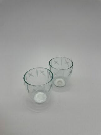 2er Set Schnapsgläser Glas geschliffen #209