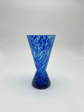 Glasvase Studio Artglas Swirl Blau #247