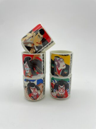 Set aus 5 Shotbechern Keramik Japan Lake #299