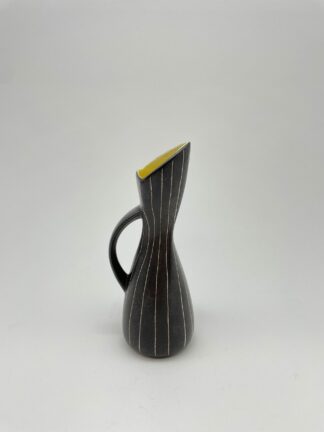 Vase braun gelb gestreift Midcentury Dümler & Breiden #397