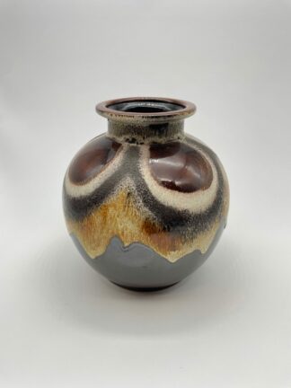 West Germany Vase bauchig groß 70er Jahre braun Dümler und Breiden 666/21 #439