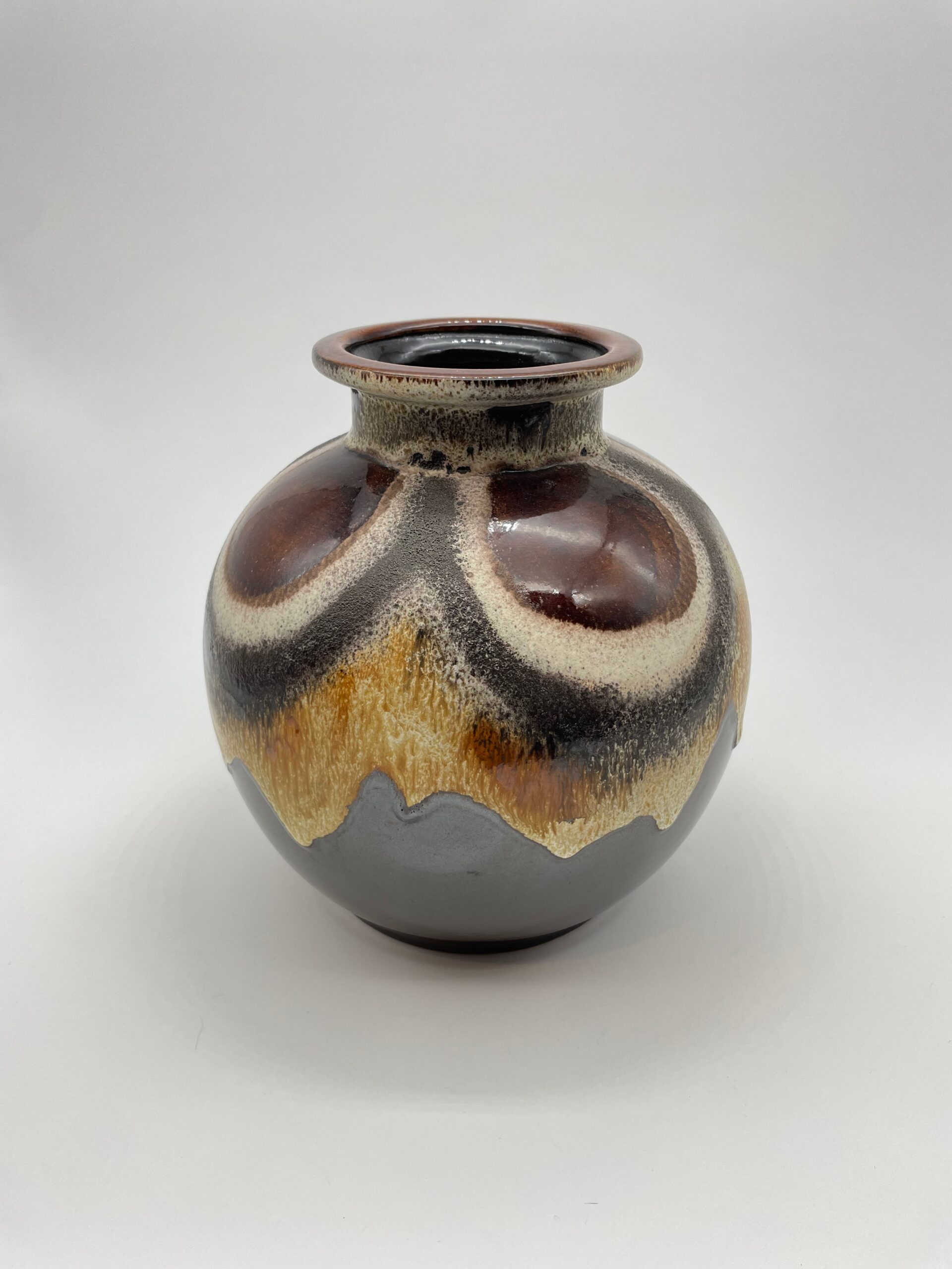 West Germany Vase bauchig groß 70er Jahre braun Dümler und Breiden 666/21 #439