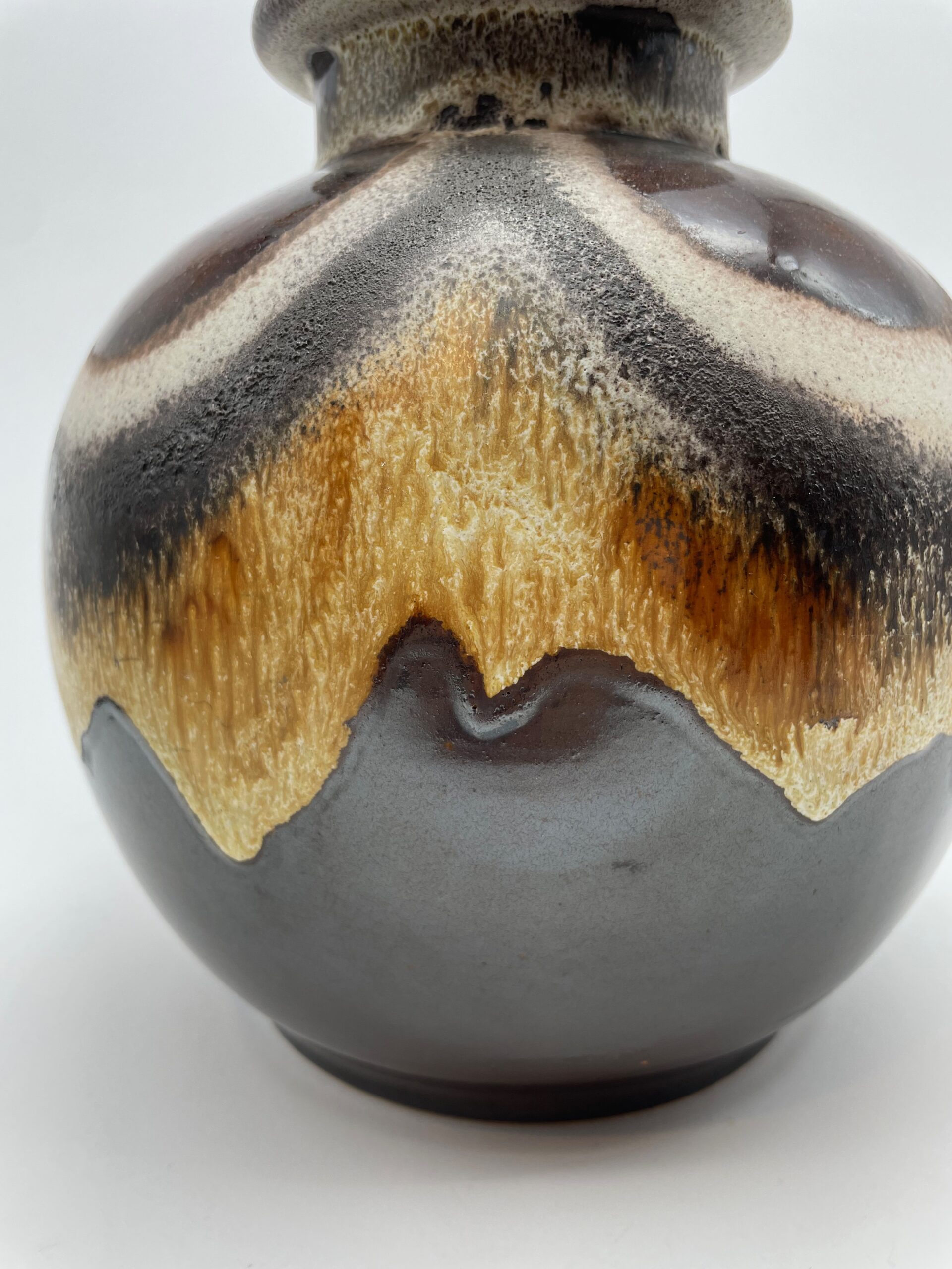 West Germany Vase bauchig groß 70er Jahre braun Dümler und Breiden 666/21 #439 – Bild 2