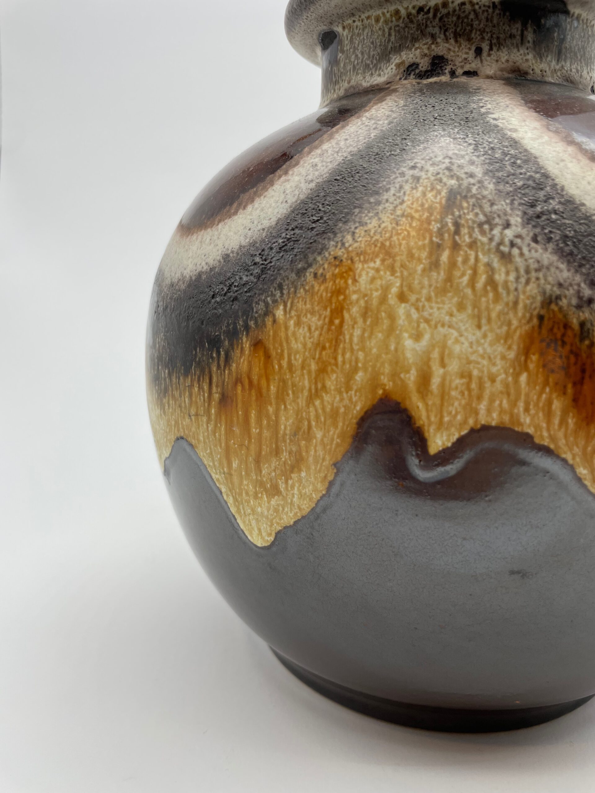 West Germany Vase bauchig groß 70er Jahre braun Dümler und Breiden 666/21 #439 – Bild 3