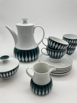 Kaffee Service Thomas Germany Lanzette Bottlegreen #634