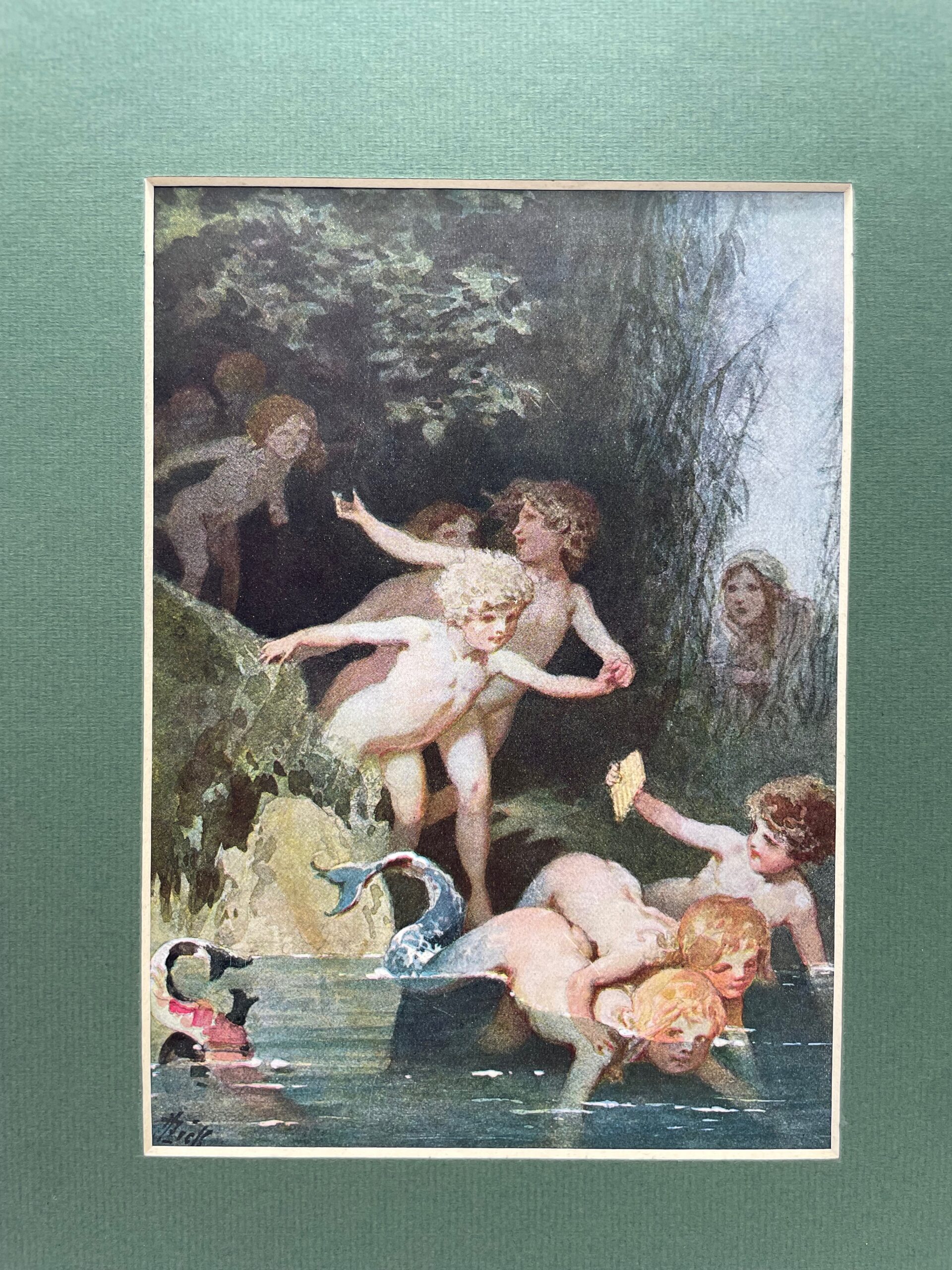 Vintage Druck Buchseite „Die Schilfinsel“ Ul. Zick #689 – Bild 2
