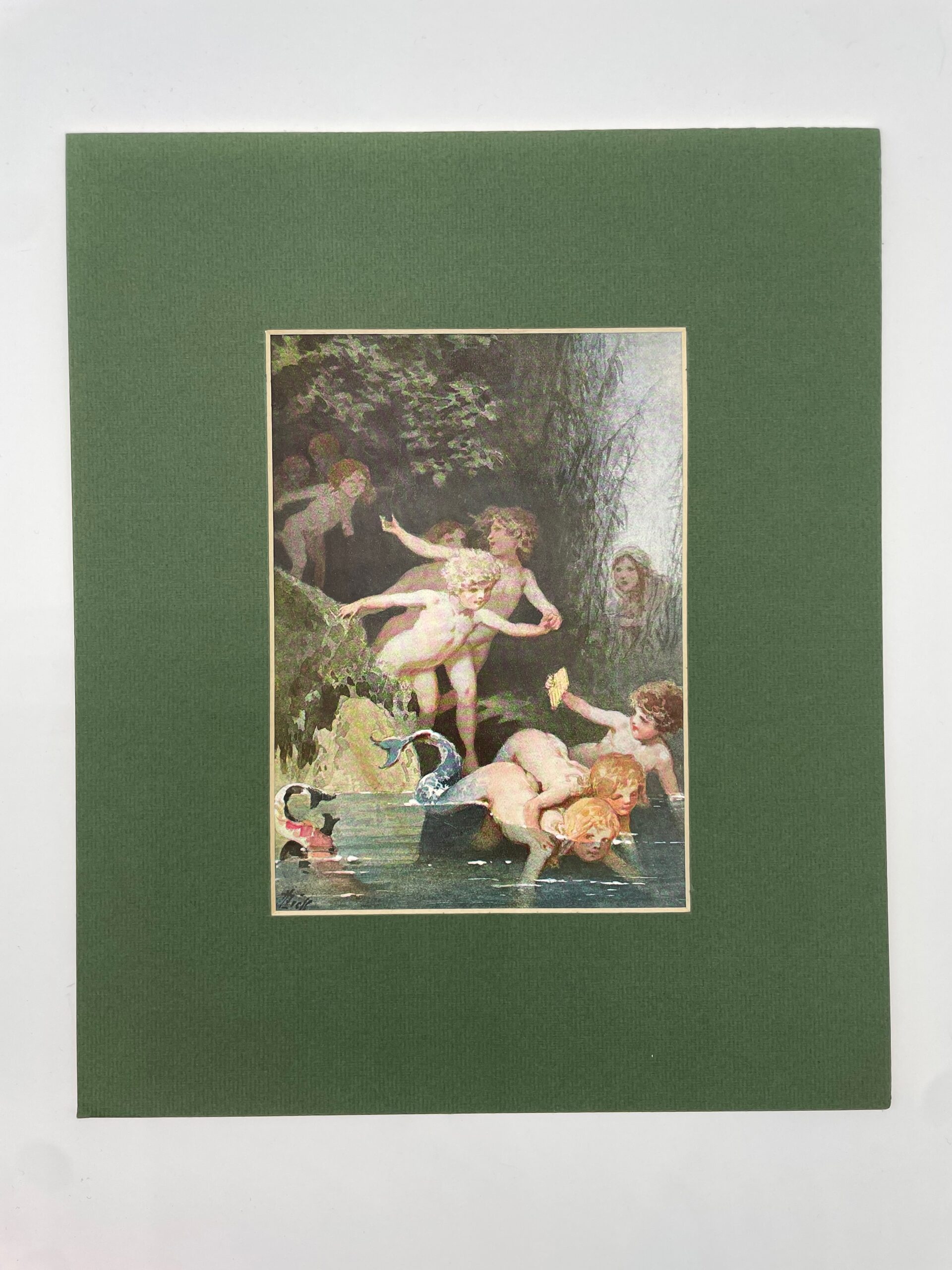 Vintage Druck Buchseite „Die Schilfinsel“ Ul. Zick #689 – Bild 3