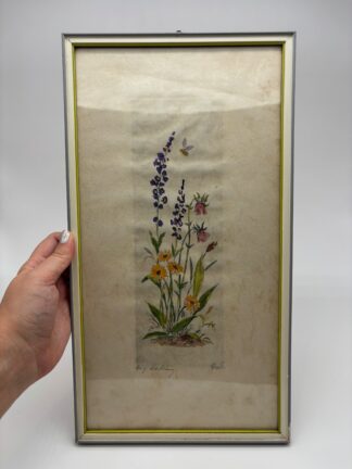 Original Aquarell Handsigniert Blumen #772