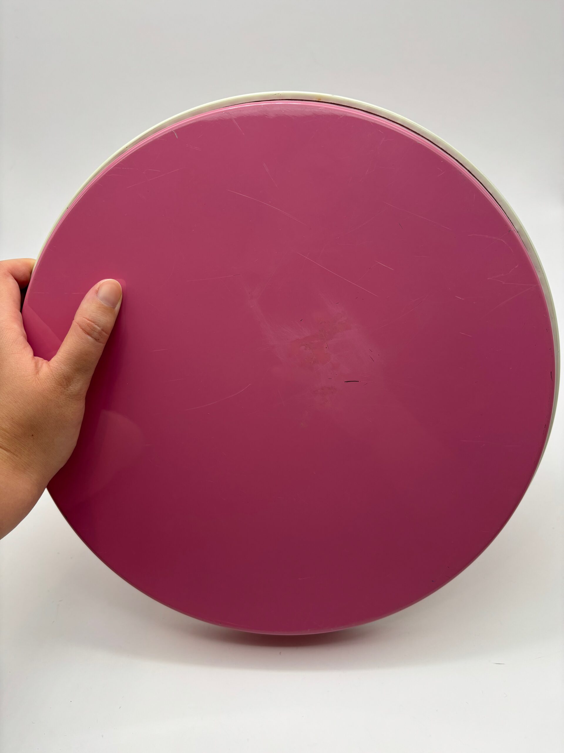 Tablett Blech Made in England Pink Rot #775 – Bild 3